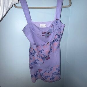 Floral Purple Sleeveless Top